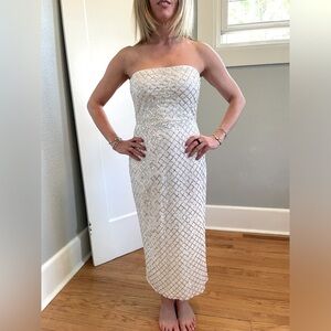 Camila Coehlo sequin strapless cocktail dress
